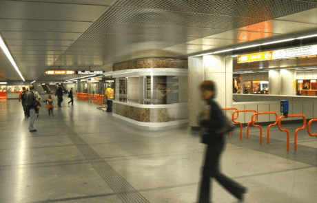 Fotomontage: Gastgarten-Entwurf im Straßenraum